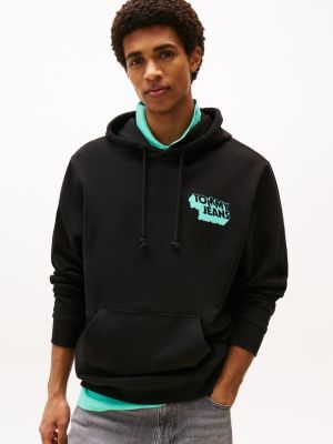 black stack logo back graphic hoody for men tommy jeans