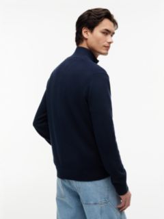 Tommy Flag Lightweight Slim Quarter-Zip Jumper — Blue 4