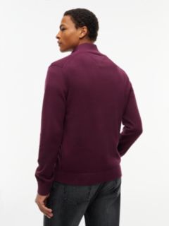 Tommy Flag Lightweight Slim Quarter-Zip Jumper — Purple 4