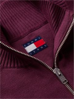 Tommy Flag Lightweight Slim Quarter-Zip Jumper — Purple 6