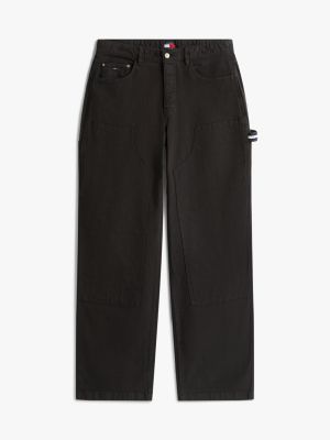black jaime loose carpenter trousers for men tommy jeans