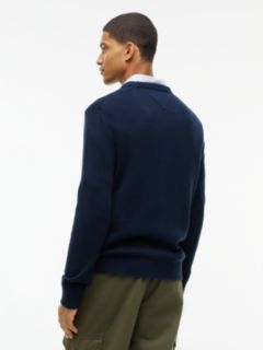 Tommy Flag Textured Slim Jumper — Blue 5
