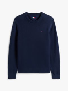 Tommy Flag Textured Slim Jumper — Blue 6
