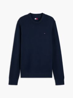 Tommy Flag Textured Slim Jumper — Blue 7