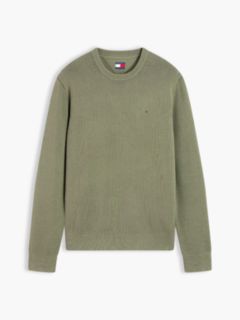 Tommy Flag Textured Slim Jumper — Green 5