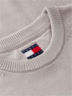 Tommy Flag Textured Slim Jumper — Grey 6