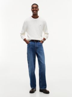 Tommy Flag Textured Slim Jumper — White 2