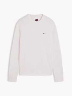Tommy Flag Textured Slim Jumper — White 5