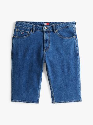 short droit ryan en denim bleu pour hommes tommy jeans