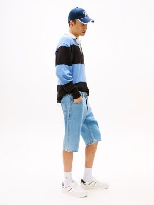 short ryan en denim bleu pour hommes tommy jeans