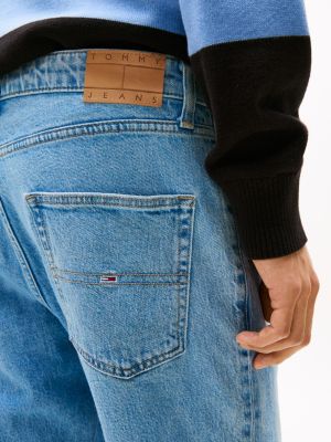 short ryan en denim bleu pour hommes tommy jeans