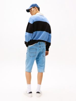 short ryan en denim bleu pour hommes tommy jeans