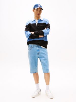 short ryan en denim bleu pour hommes tommy jeans