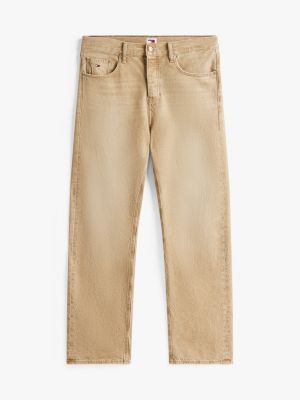 braun otis regular straight leg jeans für herren - tommy jeans