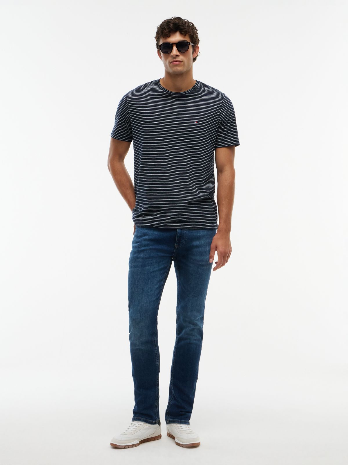 Austin Slim Tapered Whiskered Jeans — Blue