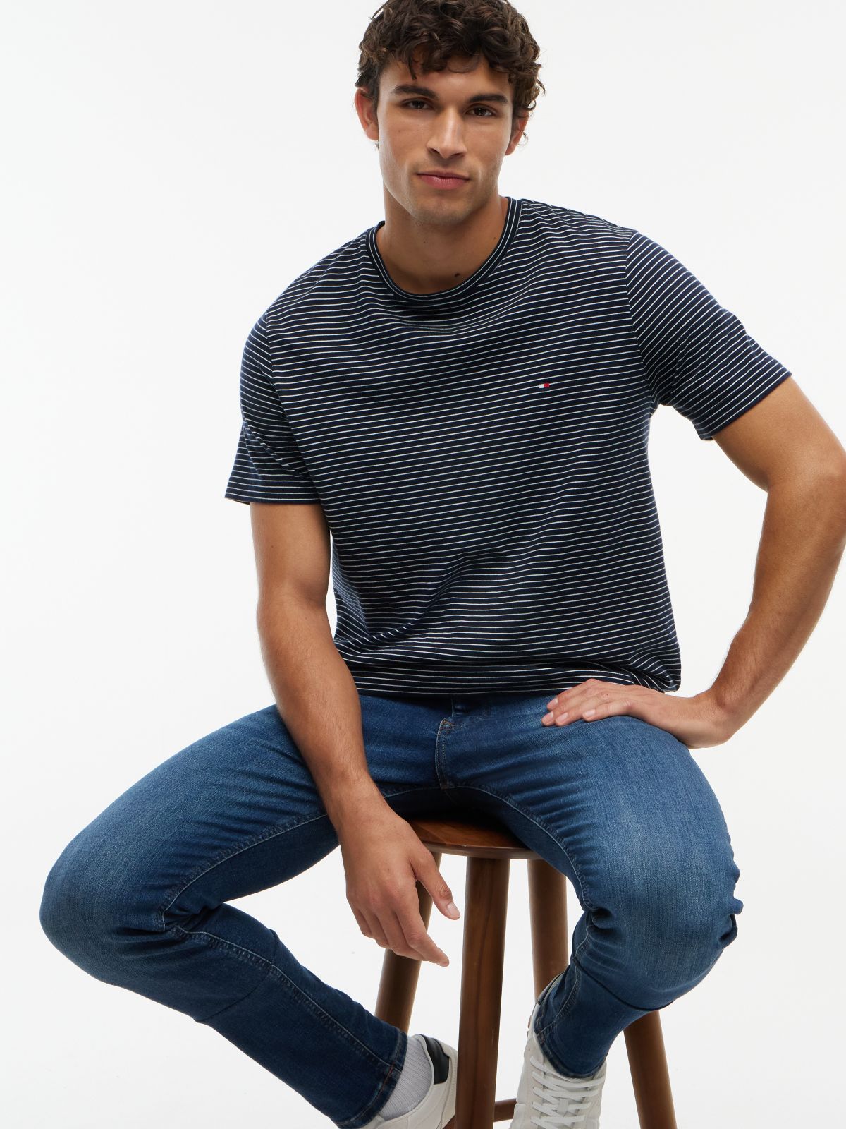Austin Slim Tapered Whiskered Jeans — Blue