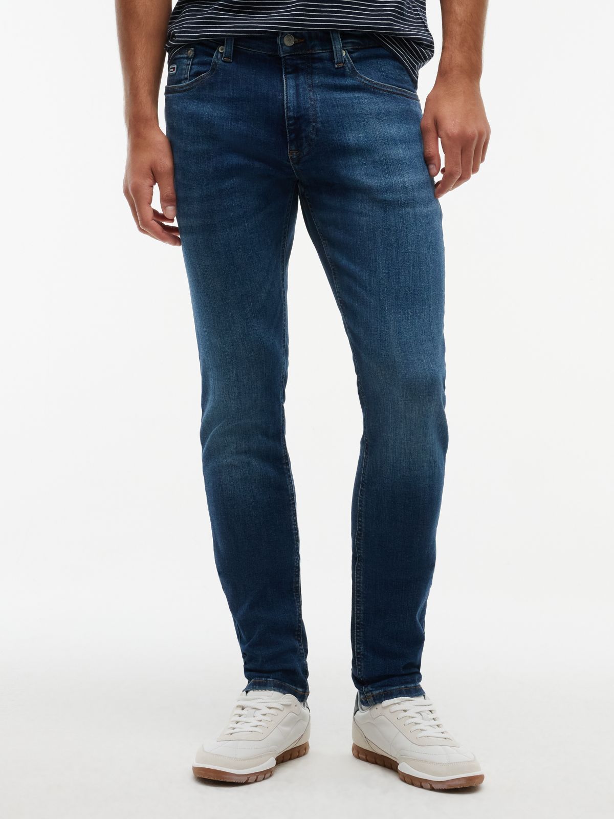 Austin Slim Tapered Whiskered Jeans — Blue
