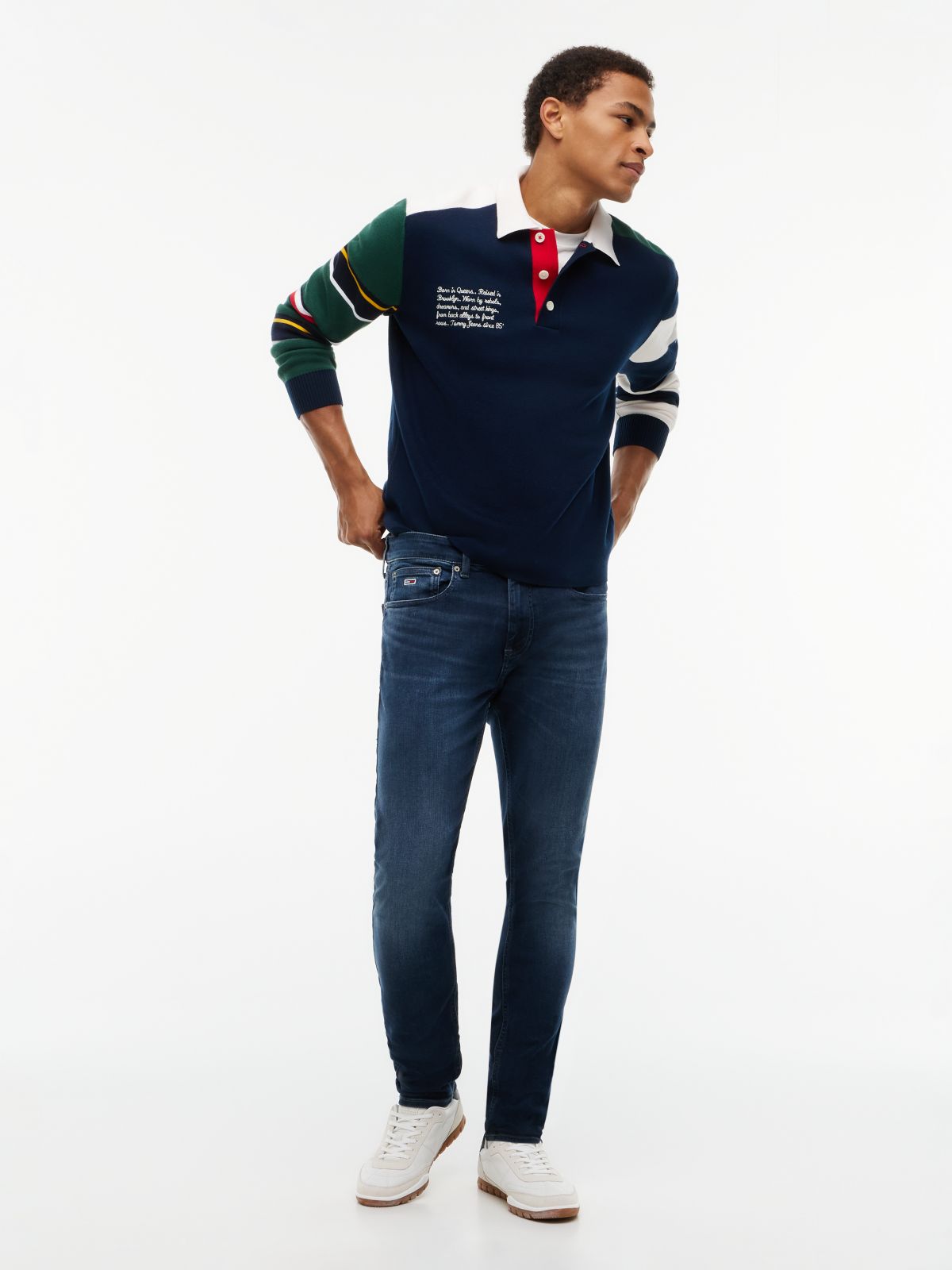 Austin Slim Tapered Faded Jeans — Blue