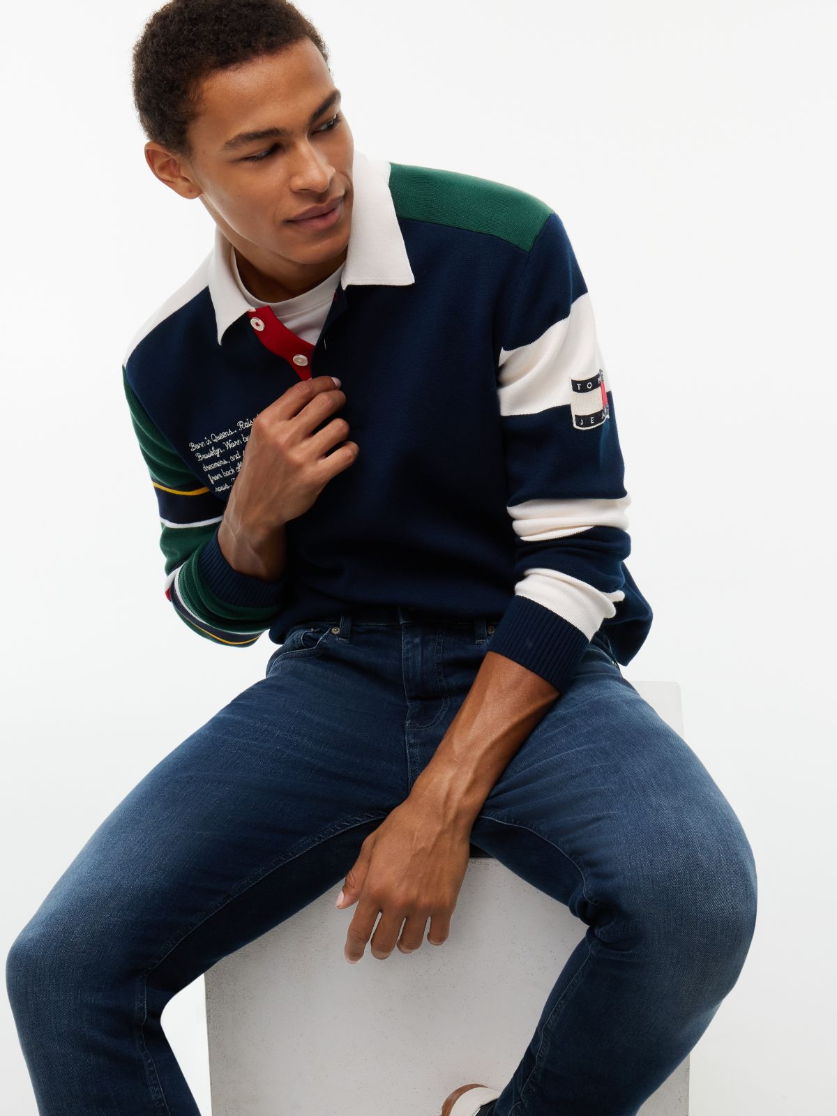 Austin Slim Tapered Faded Jeans — Blue