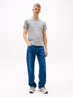 lot de 2 t-shirts ajustés à logo plusieurs couleurs pour hommes tommy jeans