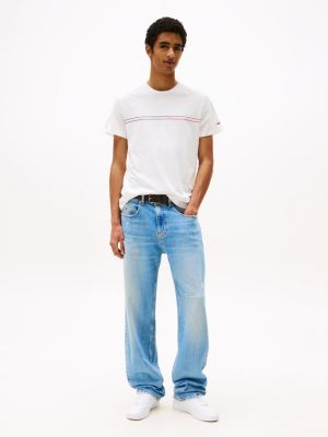 lot de 2 t-shirts ajustés à logo plusieurs couleurs pour hommes tommy jeans