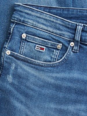blue scanton distressed slim jeans for men tommy jeans
