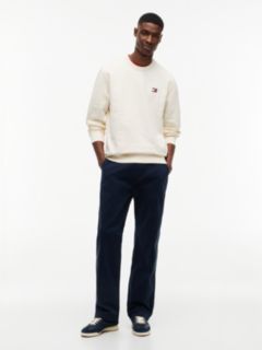 Tommy Badge Crew Neck Sweatshirt — Beige 2