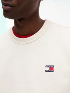 Tommy Badge Crew Neck Sweatshirt — Beige 3