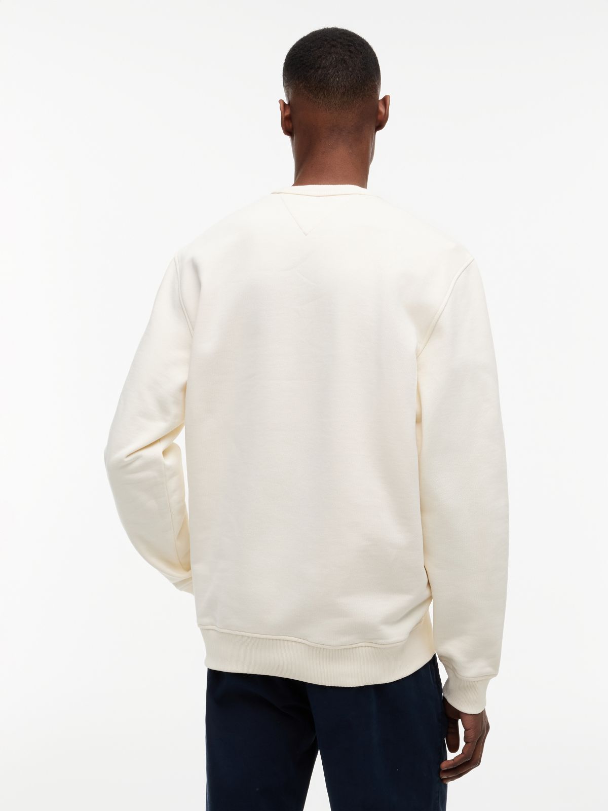 Tommy Badge Crew Neck Sweatshirt — Beige