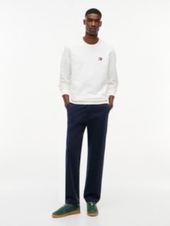 Tommy Badge Crew Neck Sweatshirt — White 2