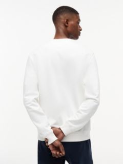 Tommy Badge Crew Neck Sweatshirt — White 4