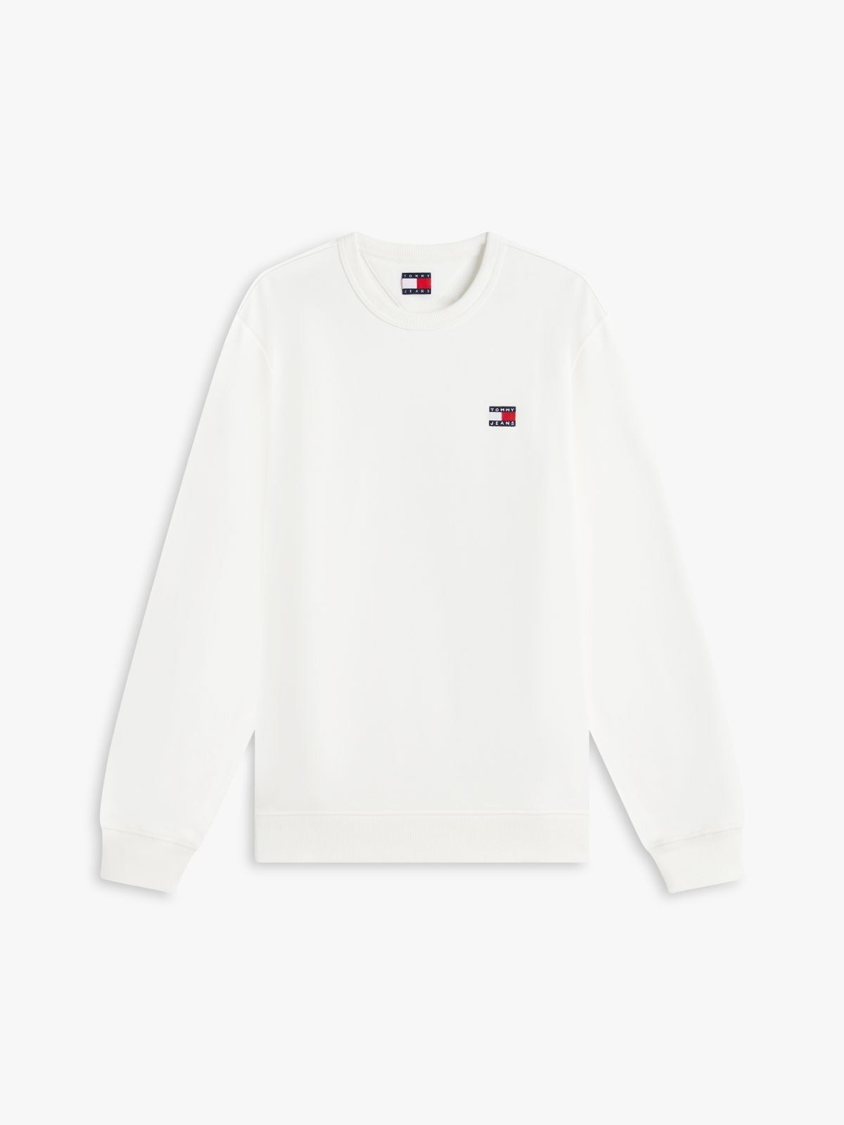 Tommy Badge Crew Neck Sweatshirt — White