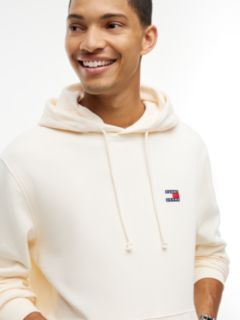 Tommy Badge Brushed Fleece Hoody — Beige 3
