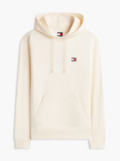 Tommy Badge Brushed Fleece Hoody — Beige 5