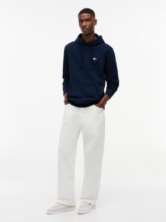 Tommy Badge Brushed Fleece Hoody — Blue 2