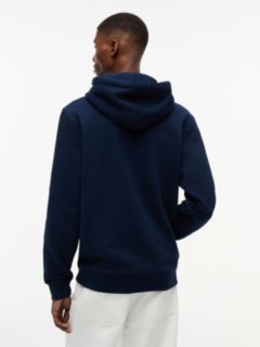 Tommy Badge Brushed Fleece Hoody — Blue 5