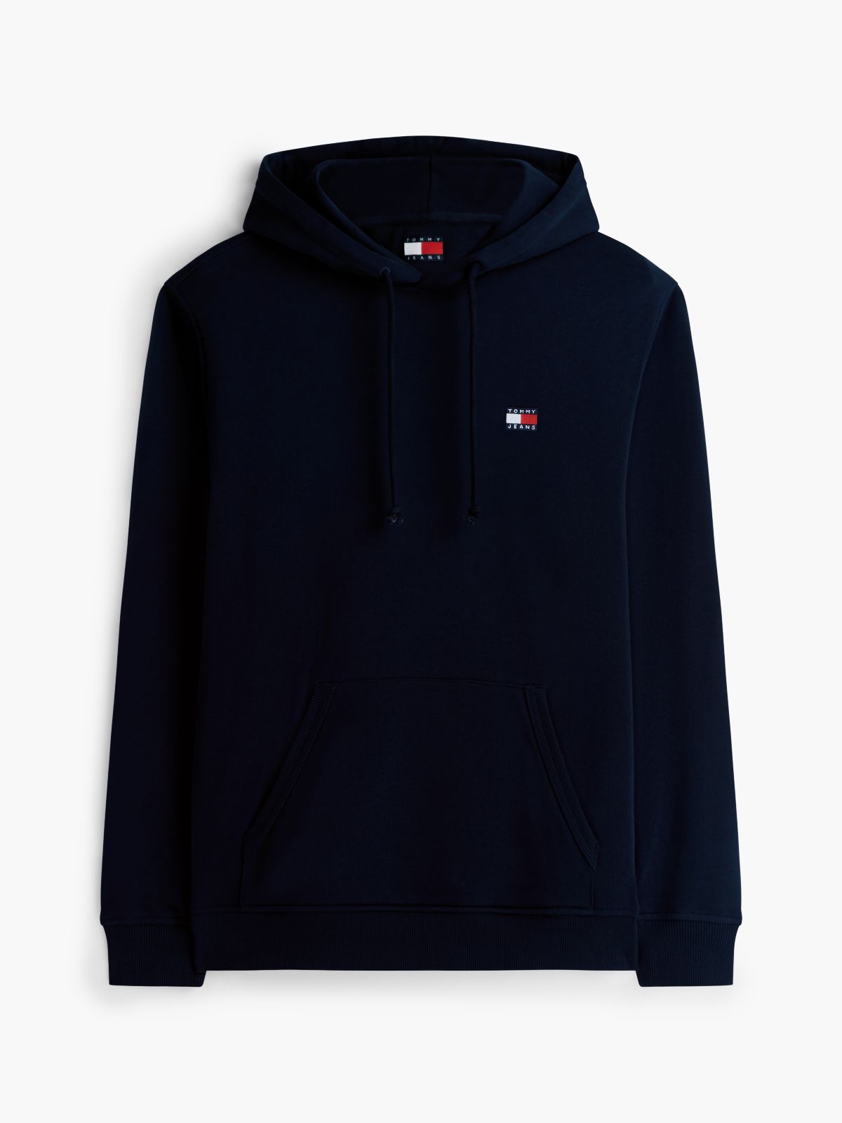 Tommy Badge Brushed Fleece Hoody — Blue