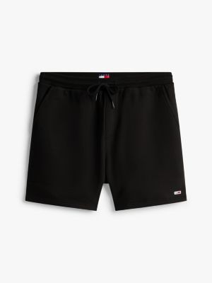 short coupe standard à écusson drapeau noir pour hommes tommy jeans