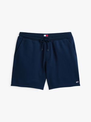 short coupe standard à écusson drapeau bleu pour hommes tommy jeans