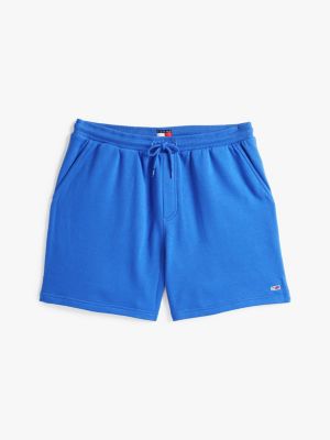 short coupe standard à écusson drapeau bleu pour hommes tommy jeans