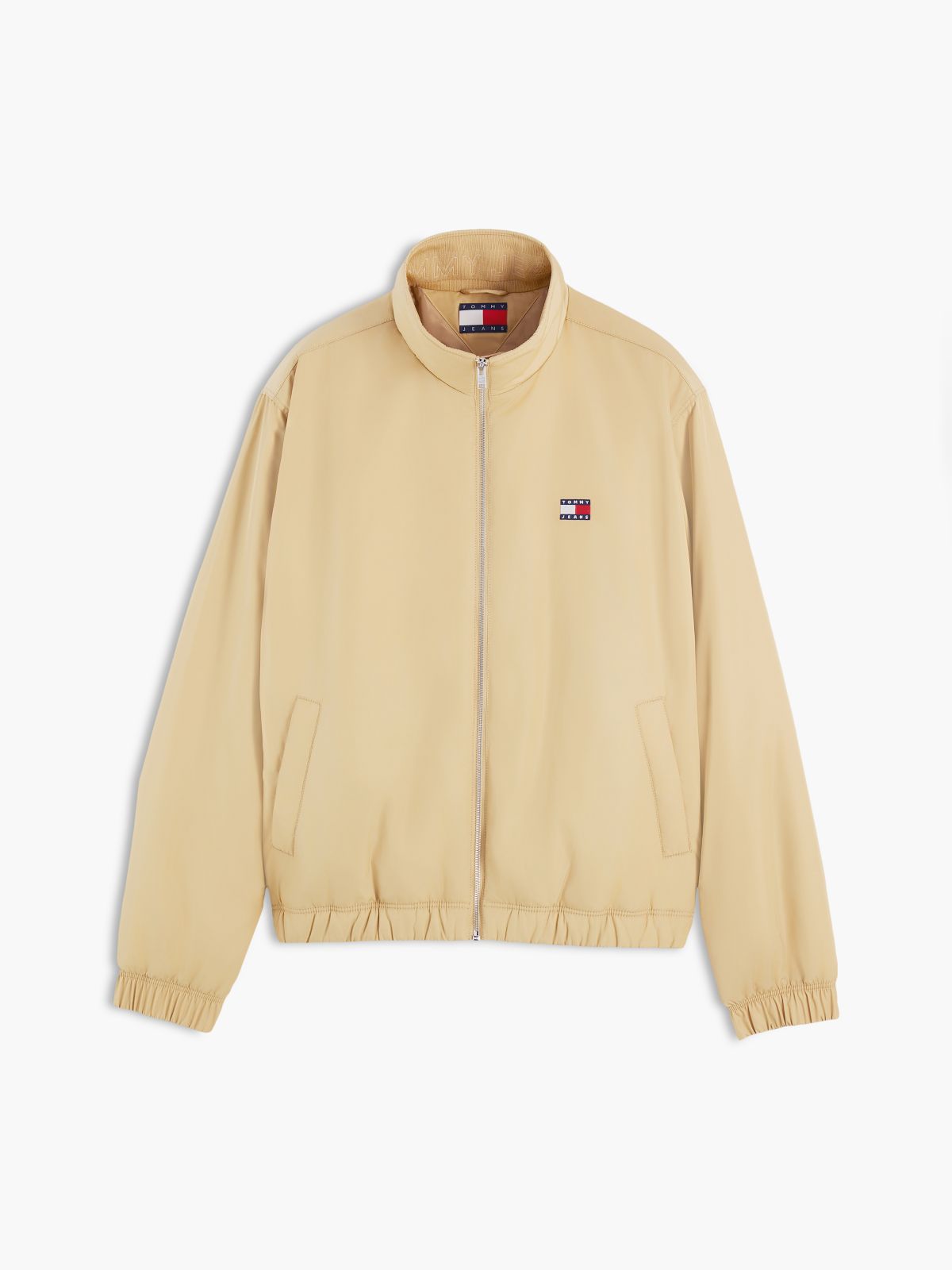 Logo Padded Zip-Thru Jacket — Beige