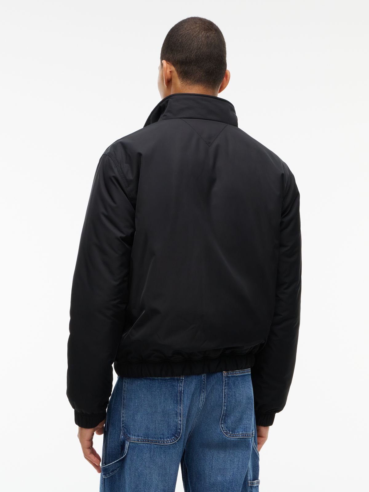 Logo Padded Zip-Thru Jacket — Black