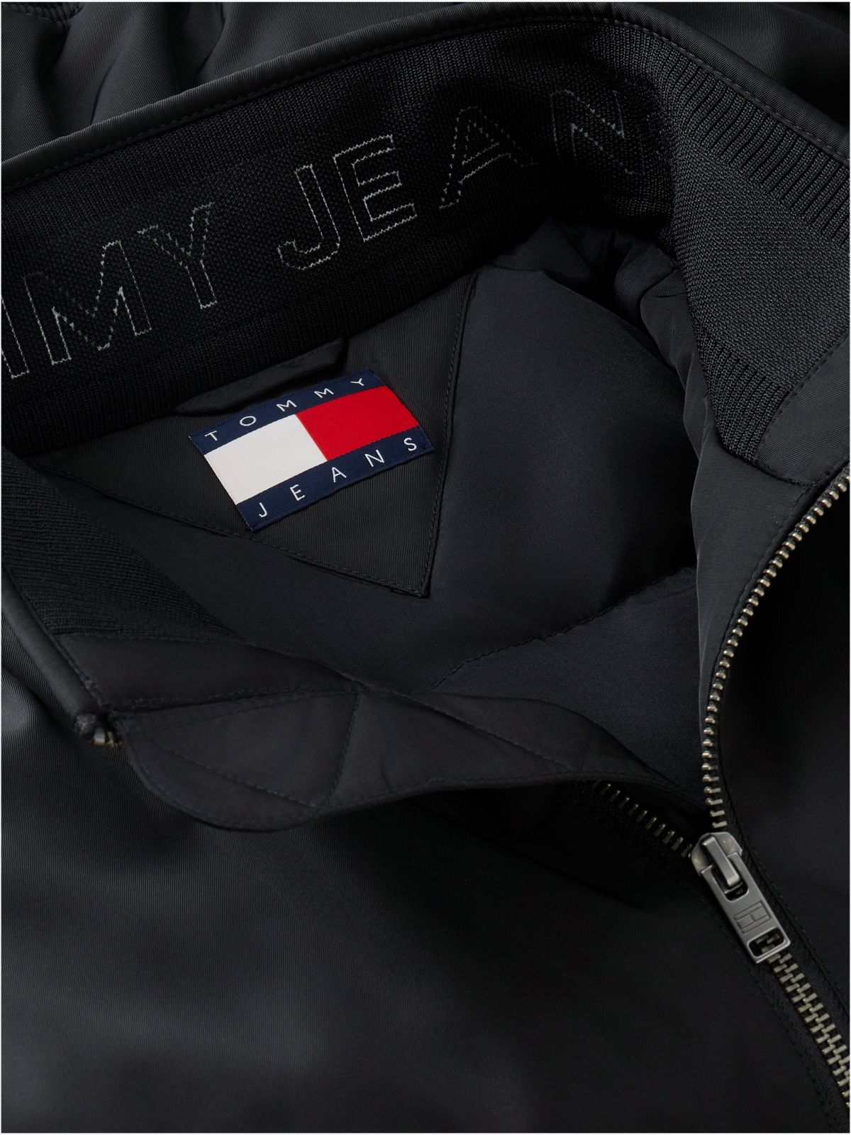 Logo Padded Zip-Thru Jacket — Black
