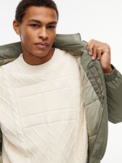 Logo Padded Zip-Thru Jacket — Green 4