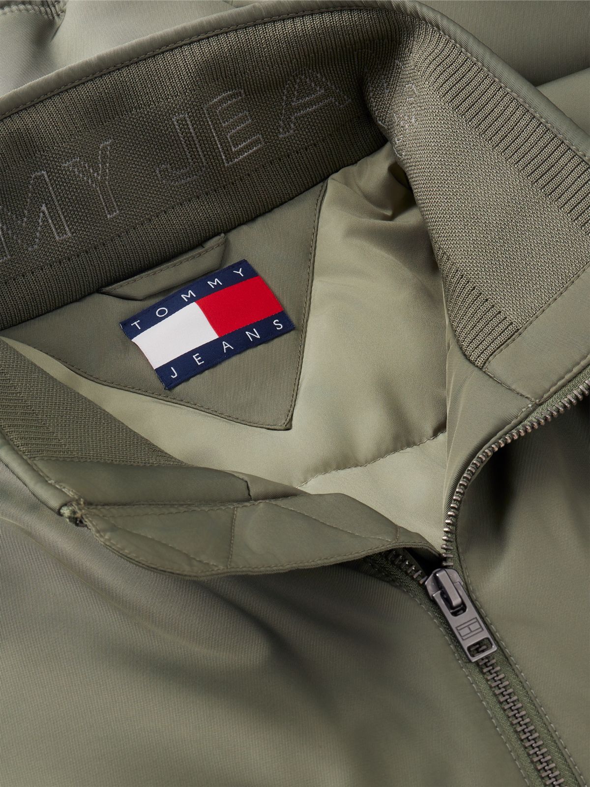 Logo Padded Zip-Thru Jacket — Green