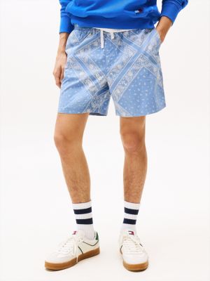 meerdere kleuren lichte losvallende strandshort met print voor heren - tommy jeans