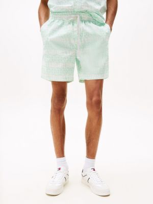 multi print loose beach shorts for men tommy jeans