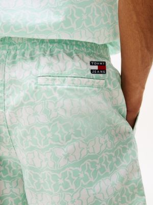 shorts mare larghi con stampa multicolore da uomini tommy jeans