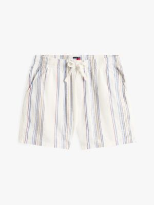 multi textured stripe loose shorts for men tommy jeans