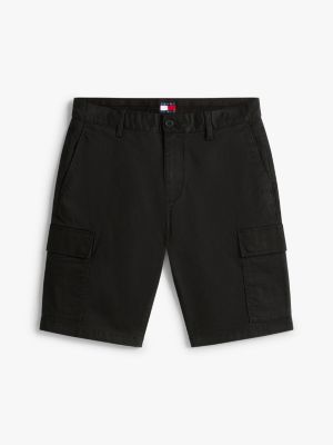 schwarz scanton slim cargo-shorts für herren - tommy jeans